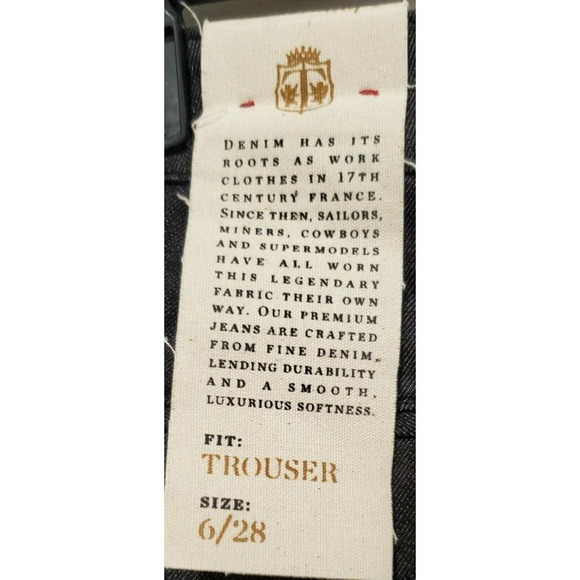 Black Denim Trouser Style Dress Slacks No Brand - Picture 8 of 8